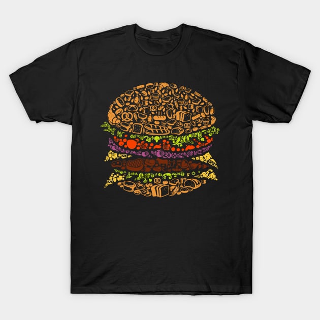 Hamburger Shirt T-Shirt by NerdvannaLLC